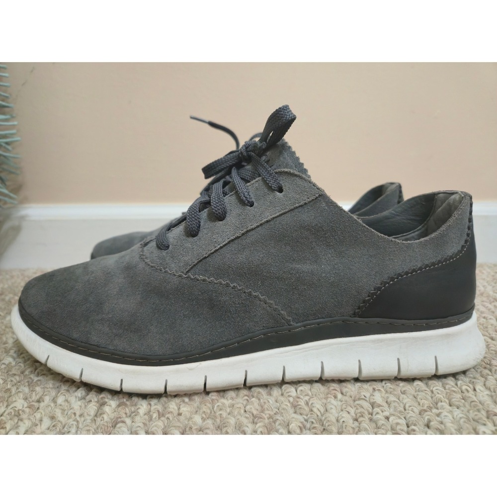 Vionic Taylor Sneakers Womens 12W Gray Suede Oxford Lace Up Orthotic Comfort - Picture 6 of 10